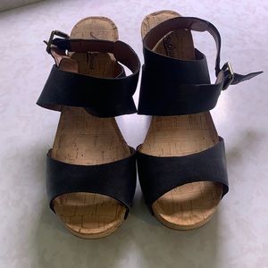 Lucky brand sandals with cork wedge. Size 9